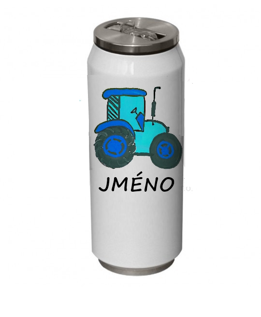 Termoplechovka "Traktor modrý"