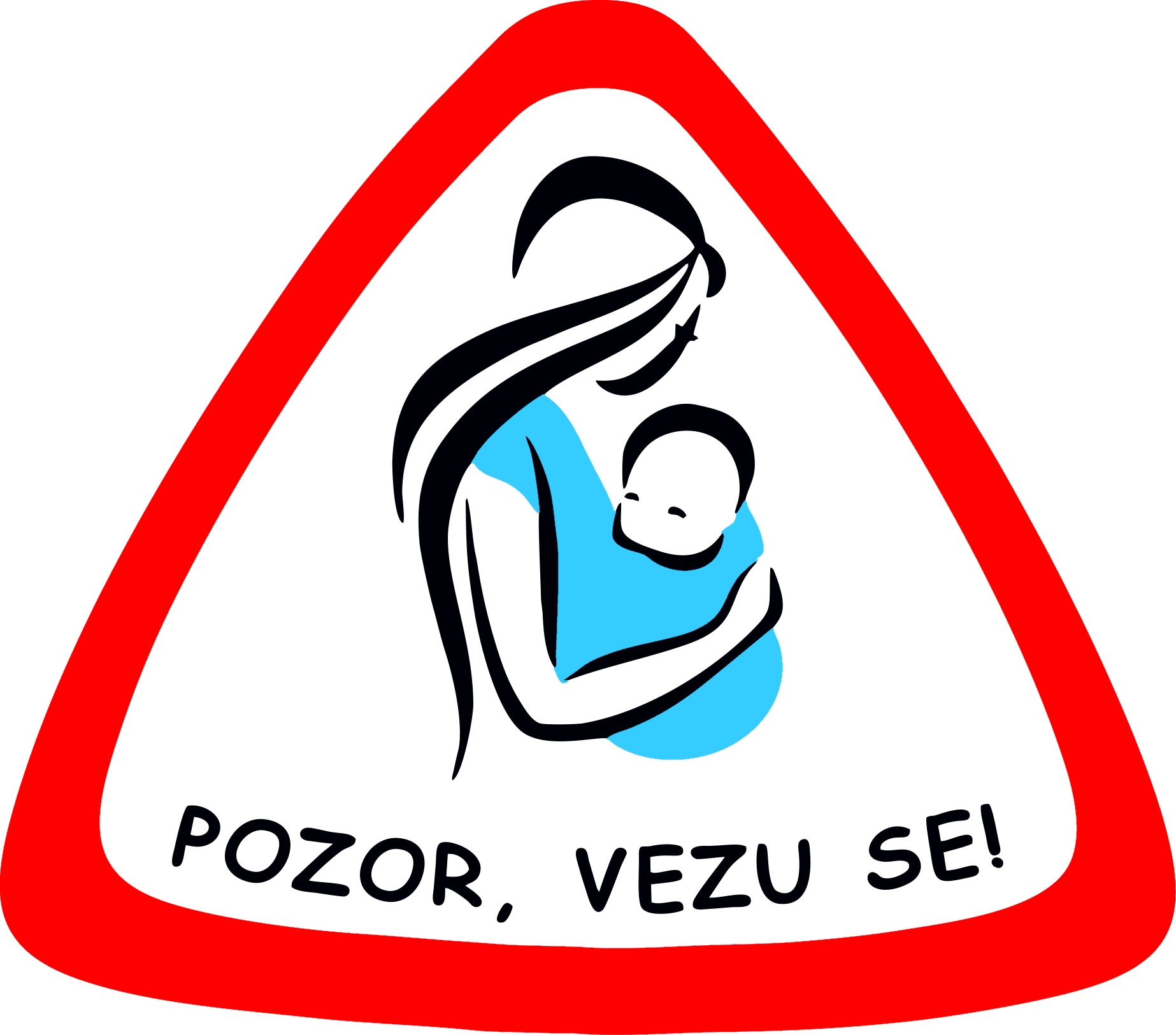 Samolepka na auto " Pozor,vezu se "modrá