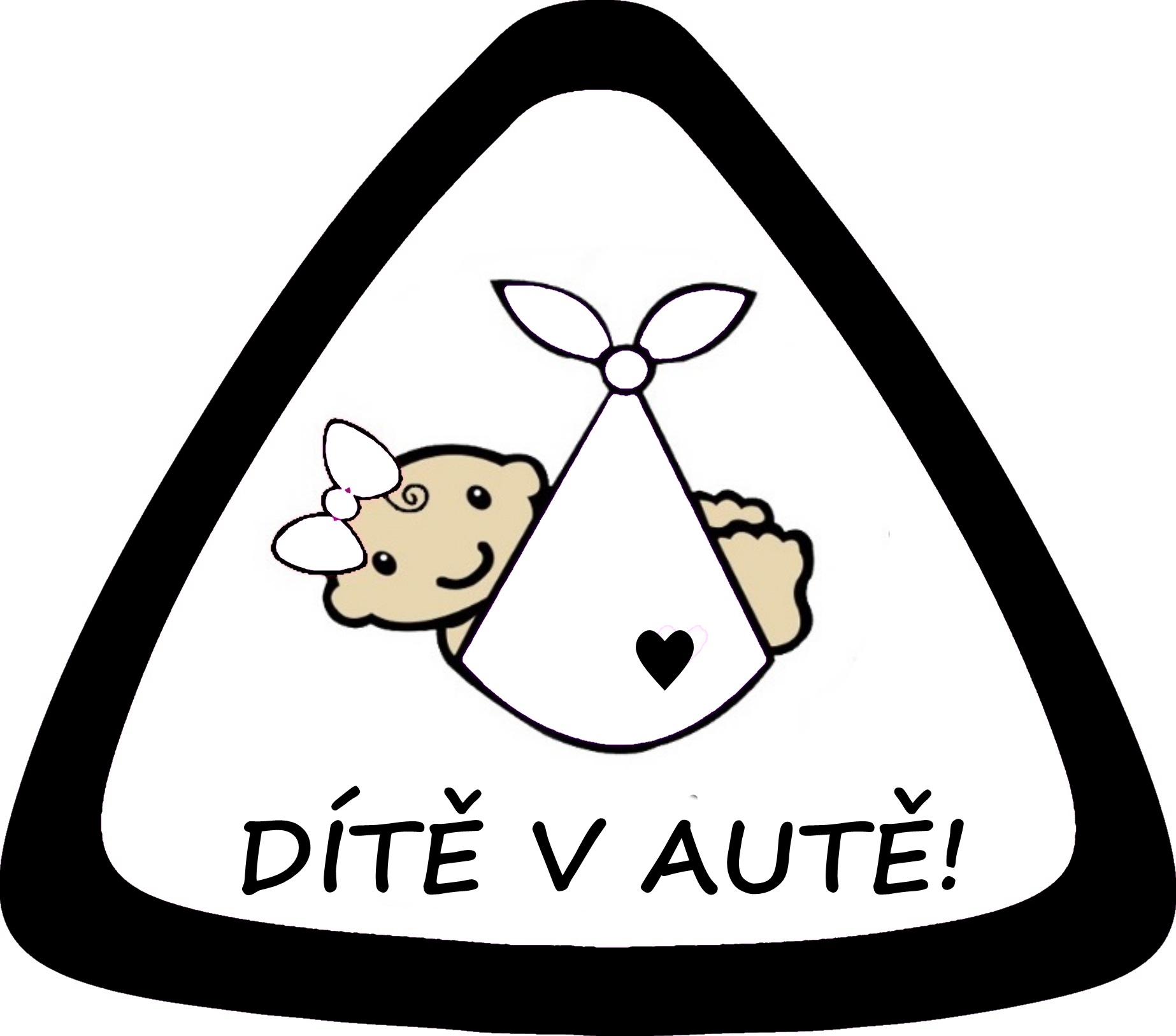 Samolepka na auto " Dítě v autě "černá