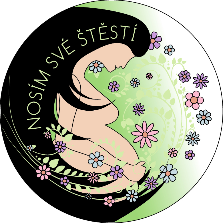 Placka těhotenská „Nosím své štěstí" světlá