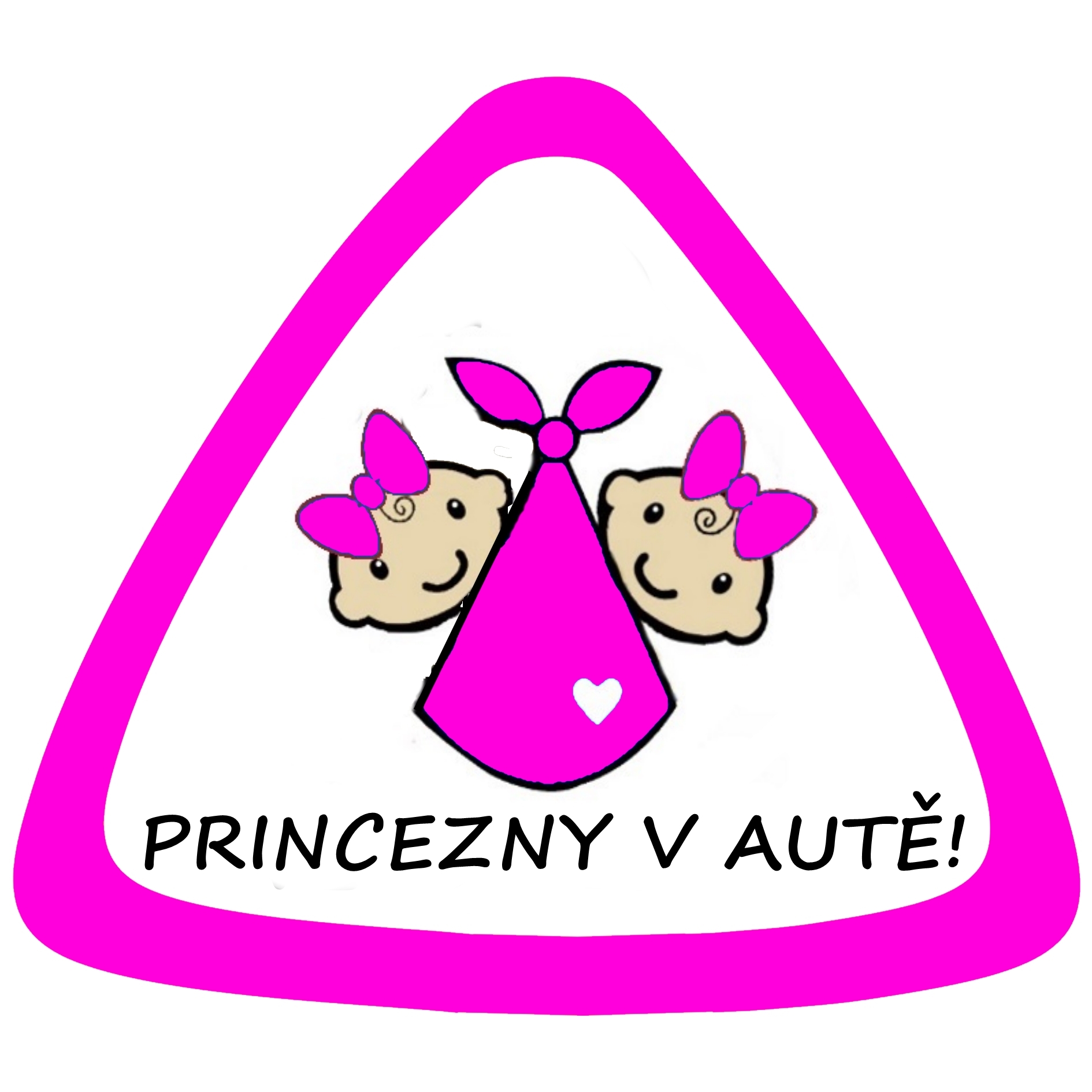 Samolepka na auto " princezny v autě "fialová