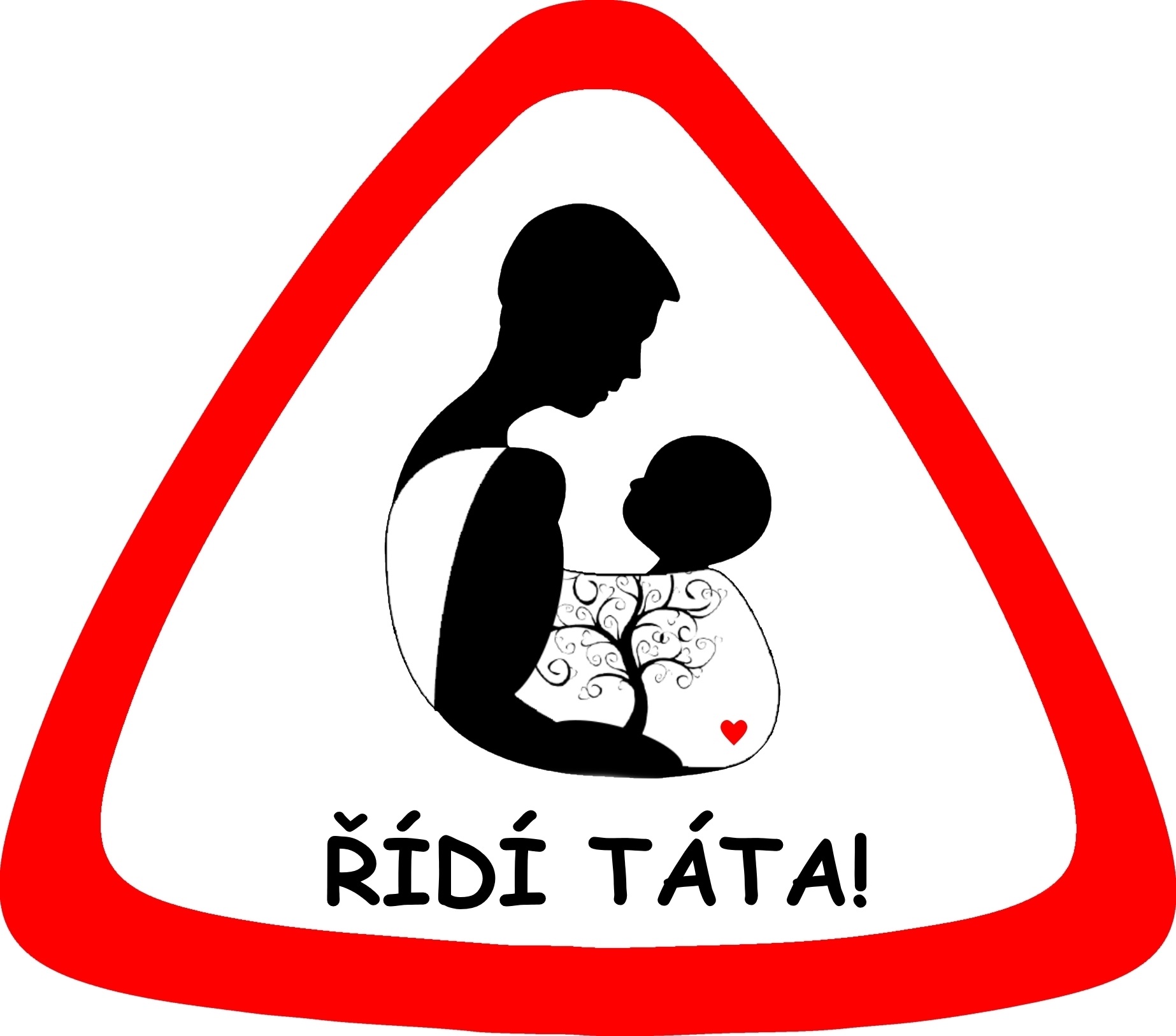 Samolepka na auto " Řídí táta " 