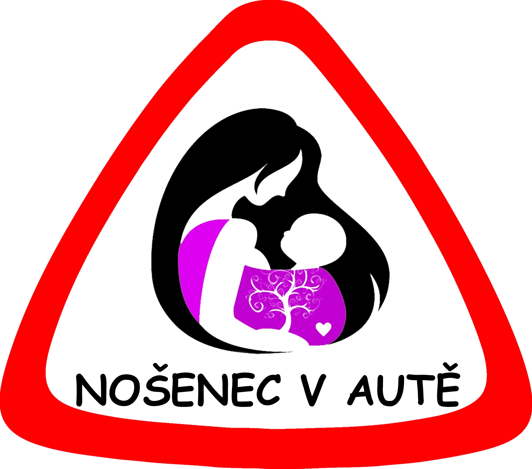 Samolepka na auto " nošenec v autě " transparentní