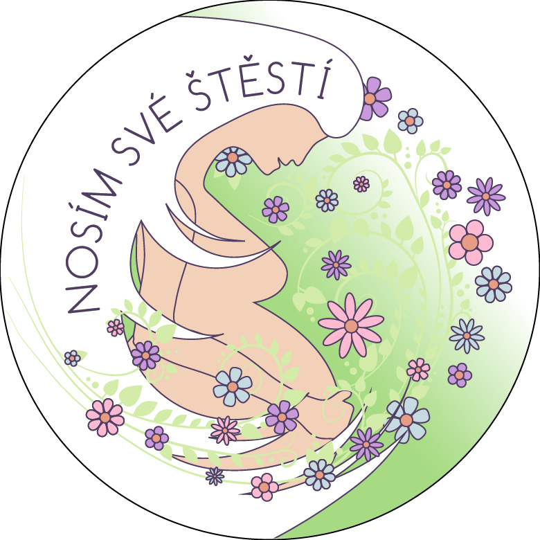 Placka „Nosím své štěstí" bílá