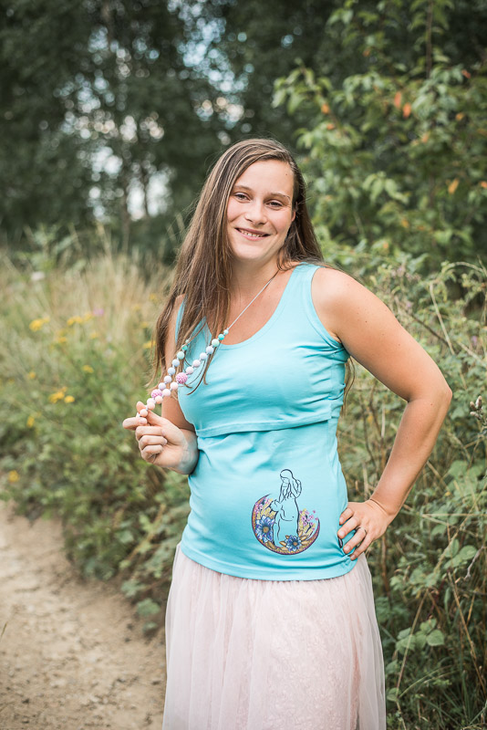 Kojící tričko/tílko, motiv matka a syn