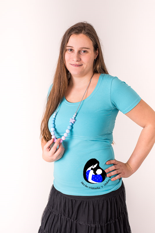 Kojící tričko/tílko, barvy a text na přání