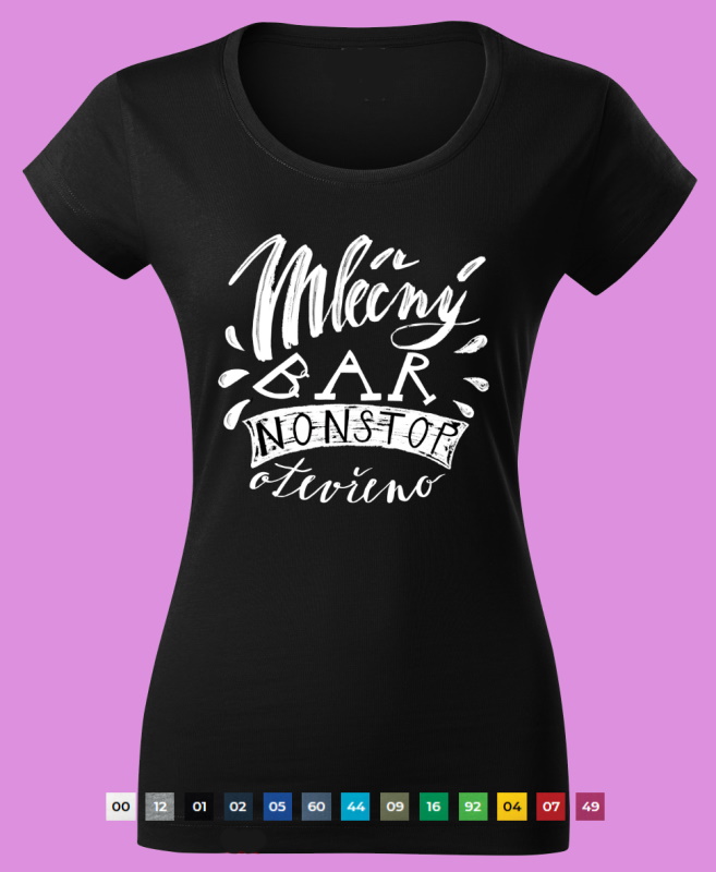 Dámské tričko Mléčný bar