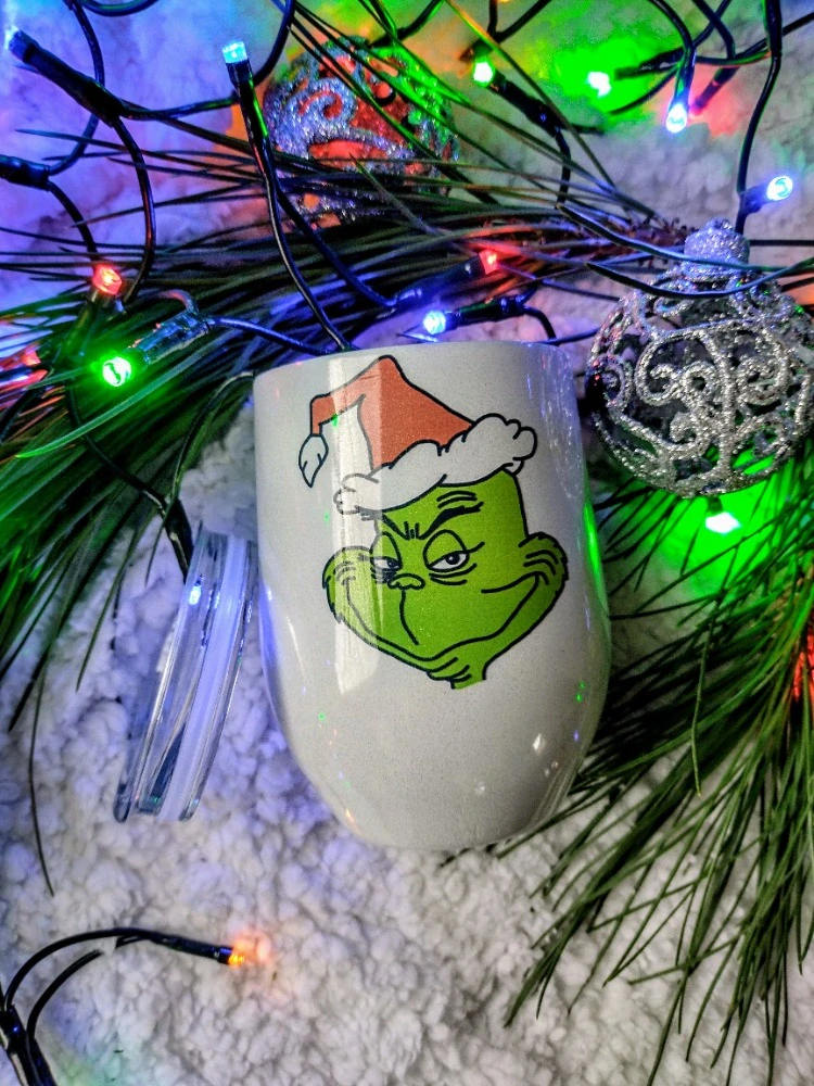 Termohrnek duhově bílý Grinch