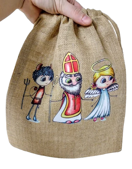 Jutový Mikulášský pytlík