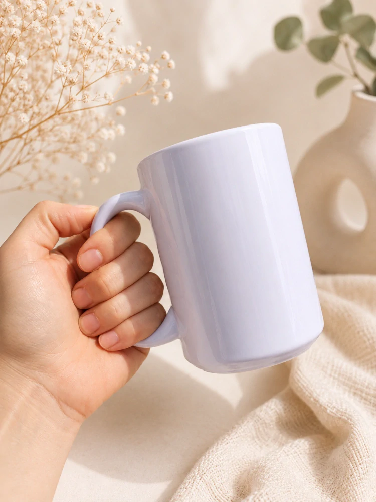 Keramický hrnek klasik bílý 400ml