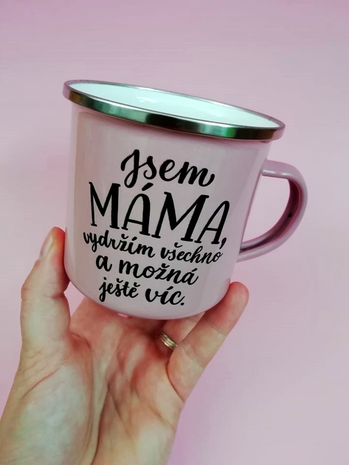 Plecháček světle růžový Jsem máma