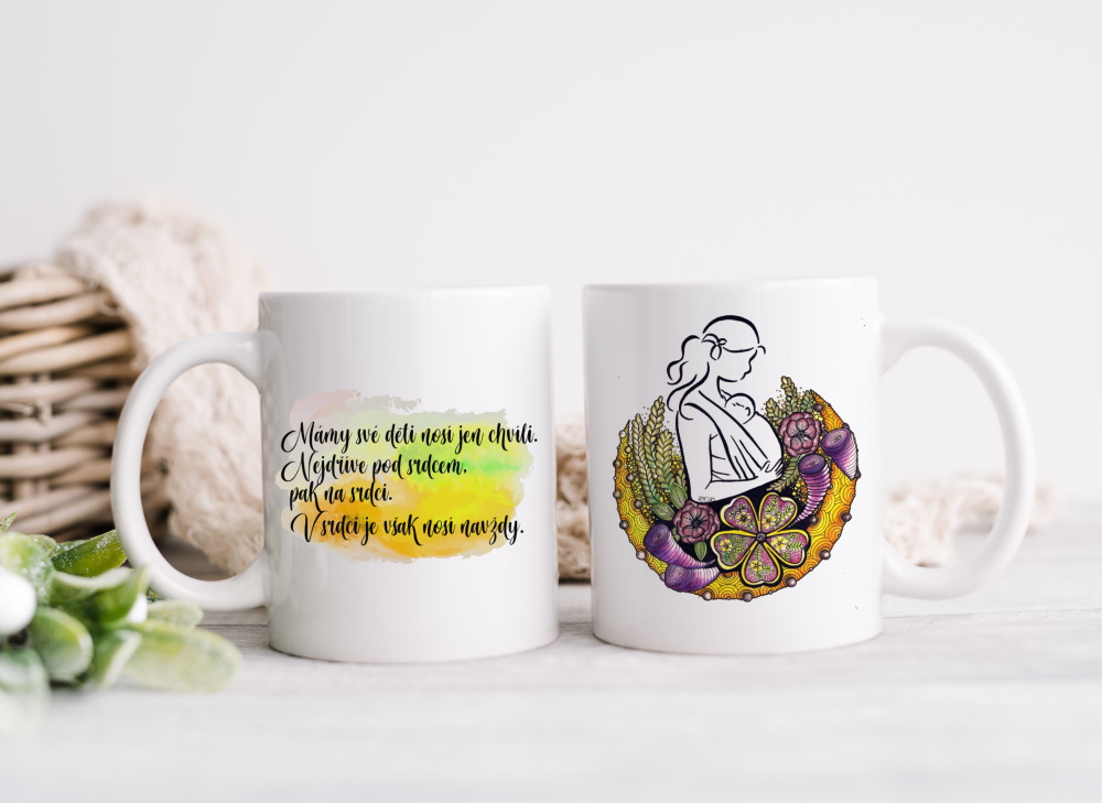Hrnek Hrdě nosím "V srdci navždy" oboustranný