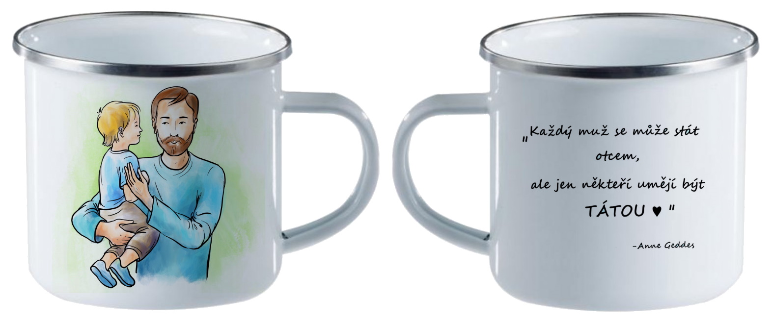 Plecháček táta a syn