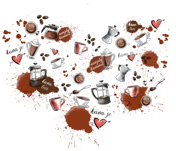 Dámské tričko Kafe je láska