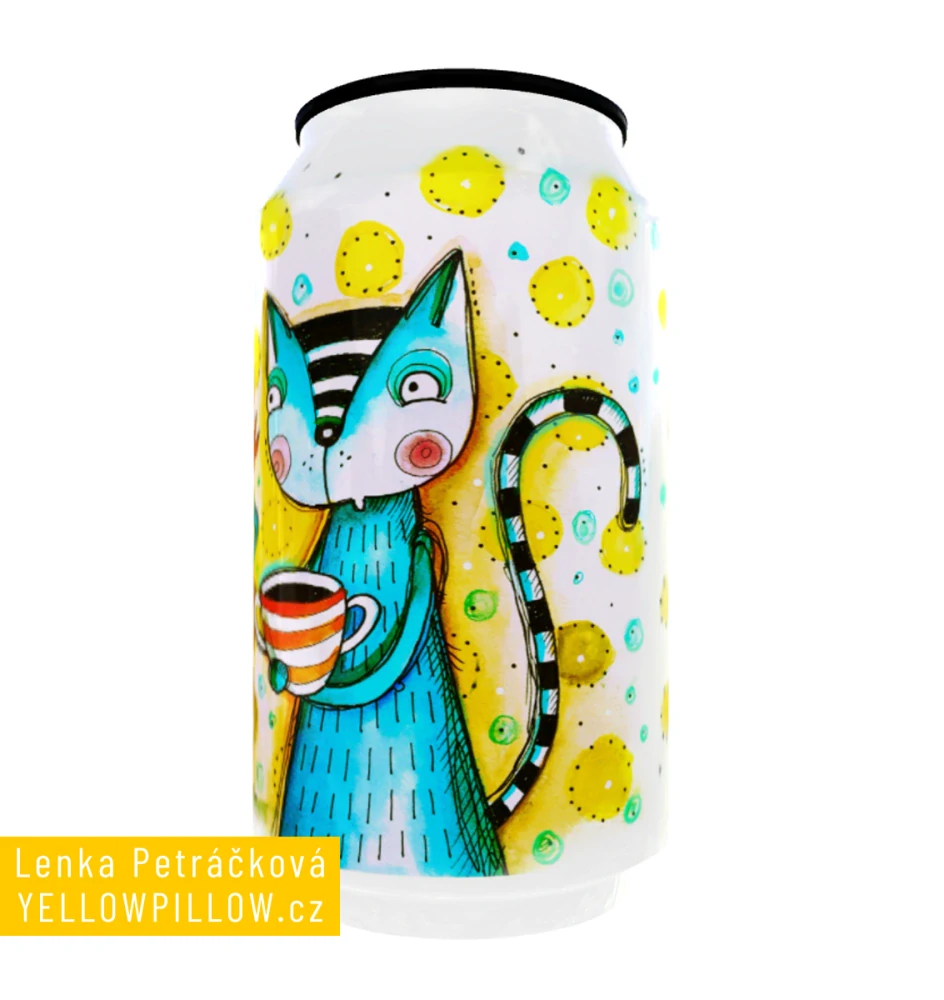 Termoplechovka Kočka s hrnečky