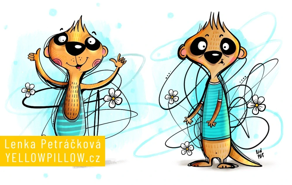 Termoplechovka Surikaty na modré