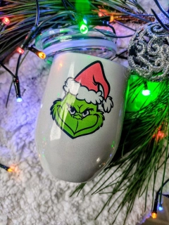 Termohrnek duhově bílý Grinch