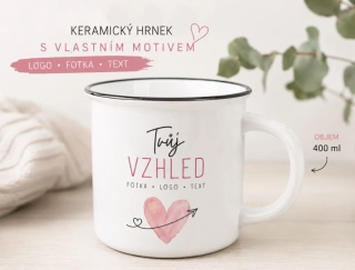 Keramický hrnek imitace smalt 400ml